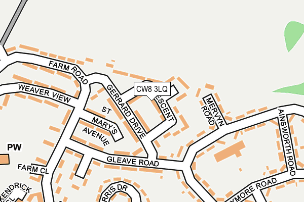 CW8 3LQ map - OS OpenMap – Local (Ordnance Survey)