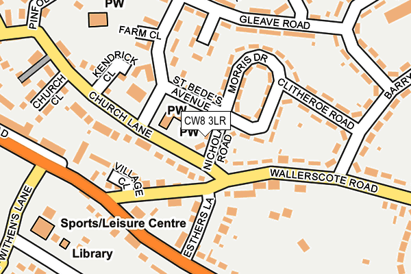 CW8 3LR map - OS OpenMap – Local (Ordnance Survey)