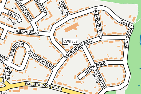 CW8 3LS map - OS OpenMap – Local (Ordnance Survey)