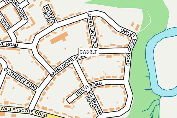 CW8 3LT map - OS OpenMap – Local (Ordnance Survey)