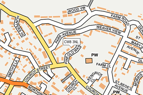 CW8 3NL map - OS OpenMap – Local (Ordnance Survey)