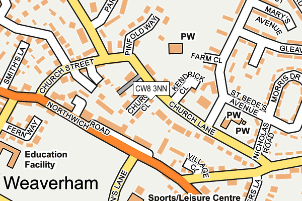 CW8 3NN map - OS OpenMap – Local (Ordnance Survey)