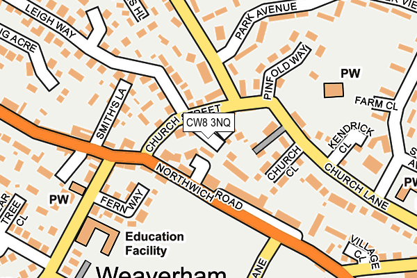 CW8 3NQ map - OS OpenMap – Local (Ordnance Survey)