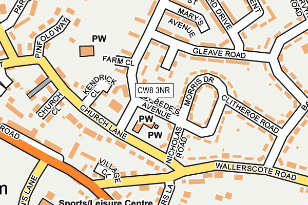 CW8 3NR map - OS OpenMap – Local (Ordnance Survey)