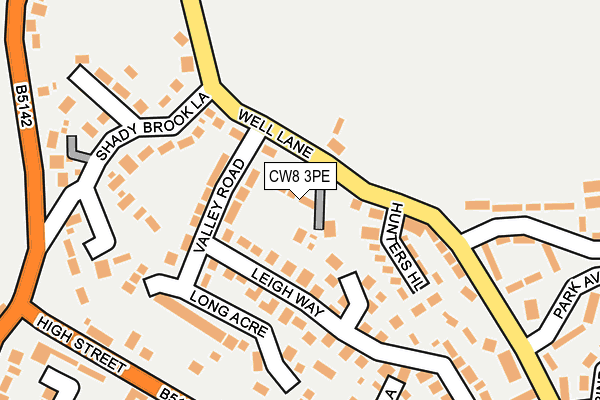 CW8 3PE map - OS OpenMap – Local (Ordnance Survey)