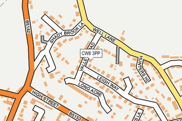 CW8 3PP map - OS OpenMap – Local (Ordnance Survey)