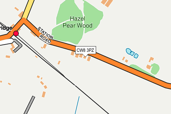 CW8 3PZ map - OS OpenMap – Local (Ordnance Survey)