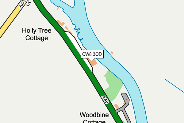 CW8 3QD map - OS OpenMap – Local (Ordnance Survey)