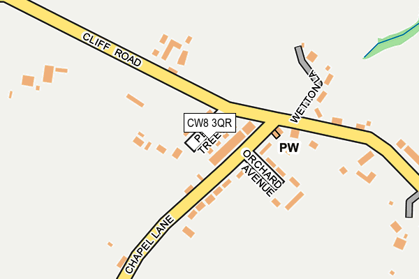 CW8 3QR map - OS OpenMap – Local (Ordnance Survey)