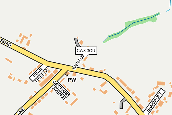 CW8 3QU map - OS OpenMap – Local (Ordnance Survey)