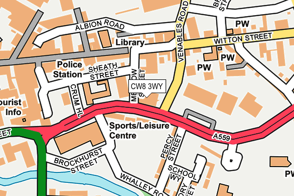 CW8 3WY map - OS OpenMap – Local (Ordnance Survey)