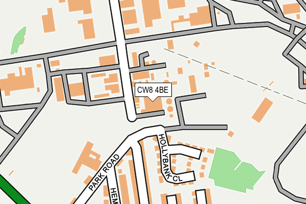 CW8 4BE map - OS OpenMap – Local (Ordnance Survey)