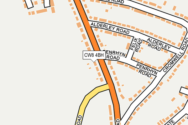 CW8 4BH map - OS OpenMap – Local (Ordnance Survey)