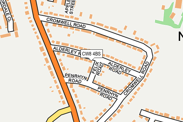 CW8 4BS map - OS OpenMap – Local (Ordnance Survey)