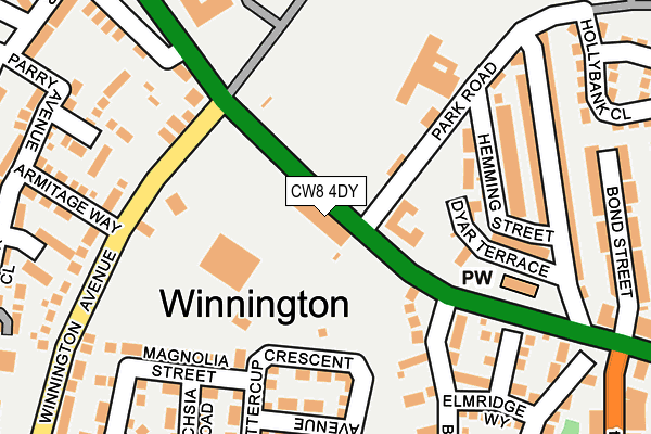 CW8 4DY map - OS OpenMap – Local (Ordnance Survey)