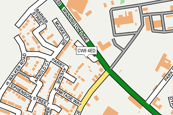 CW8 4ED map - OS OpenMap – Local (Ordnance Survey)