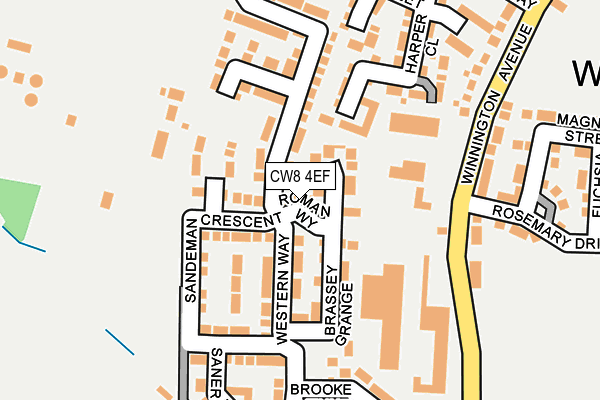 CW8 4EF map - OS OpenMap – Local (Ordnance Survey)