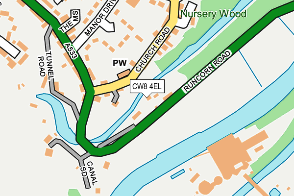 CW8 4EL map - OS OpenMap – Local (Ordnance Survey)