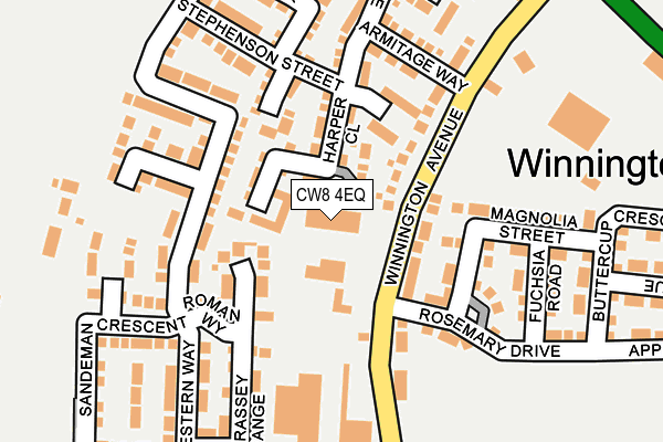 CW8 4EQ map - OS OpenMap – Local (Ordnance Survey)