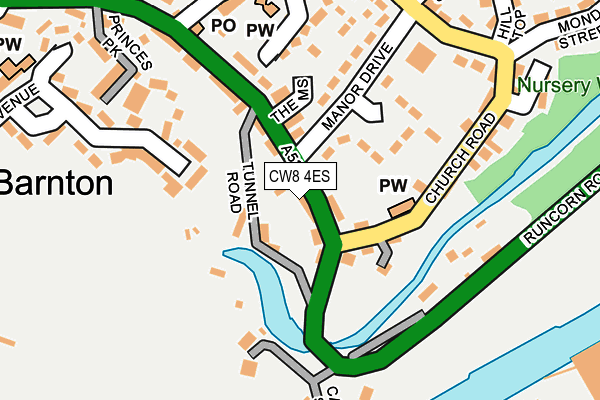 CW8 4ES map - OS OpenMap – Local (Ordnance Survey)