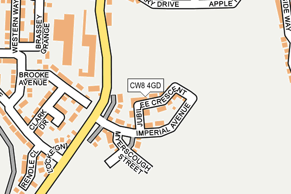 CW8 4GD map - OS OpenMap – Local (Ordnance Survey)
