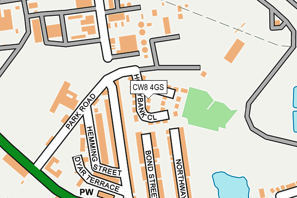 CW8 4GS map - OS OpenMap – Local (Ordnance Survey)