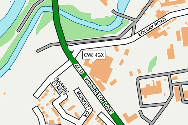 CW8 4GX map - OS OpenMap – Local (Ordnance Survey)