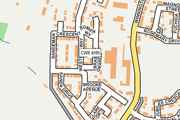 CW8 4HN map - OS OpenMap – Local (Ordnance Survey)