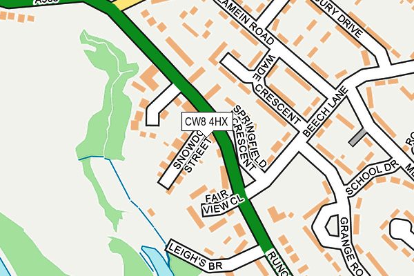 CW8 4HX map - OS OpenMap – Local (Ordnance Survey)