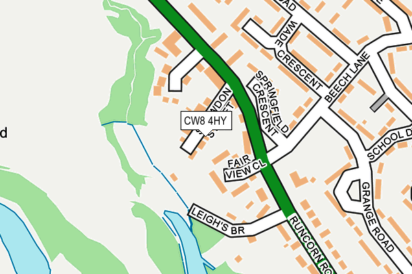 CW8 4HY map - OS OpenMap – Local (Ordnance Survey)