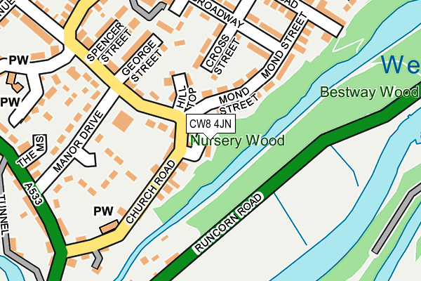 CW8 4JN map - OS OpenMap – Local (Ordnance Survey)