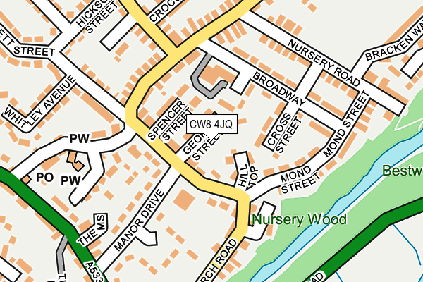 CW8 4JQ map - OS OpenMap – Local (Ordnance Survey)