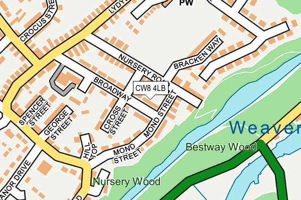 CW8 4LB map - OS OpenMap – Local (Ordnance Survey)