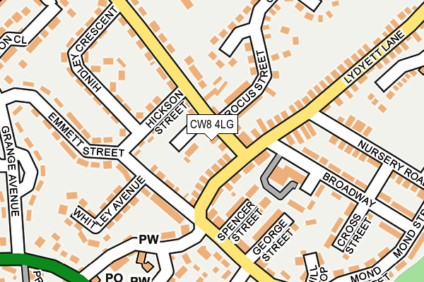 CW8 4LG map - OS OpenMap – Local (Ordnance Survey)