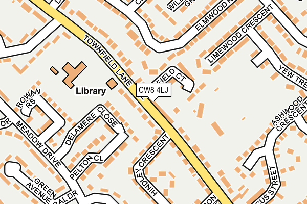 CW8 4LJ map - OS OpenMap – Local (Ordnance Survey)