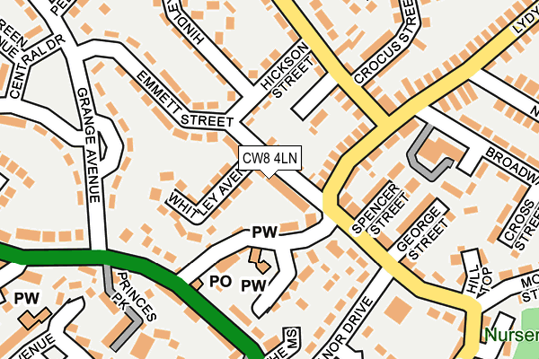 CW8 4LN map - OS OpenMap – Local (Ordnance Survey)