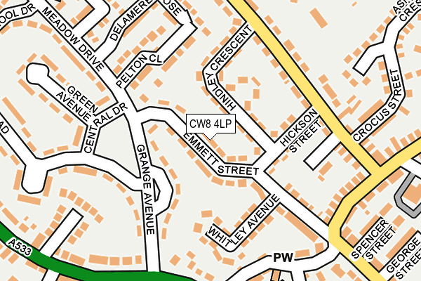 CW8 4LP map - OS OpenMap – Local (Ordnance Survey)