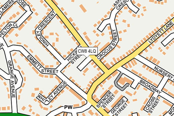 CW8 4LQ map - OS OpenMap – Local (Ordnance Survey)