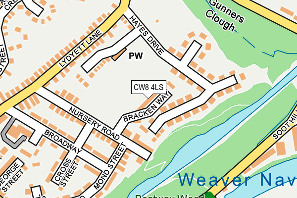 CW8 4LS map - OS OpenMap – Local (Ordnance Survey)