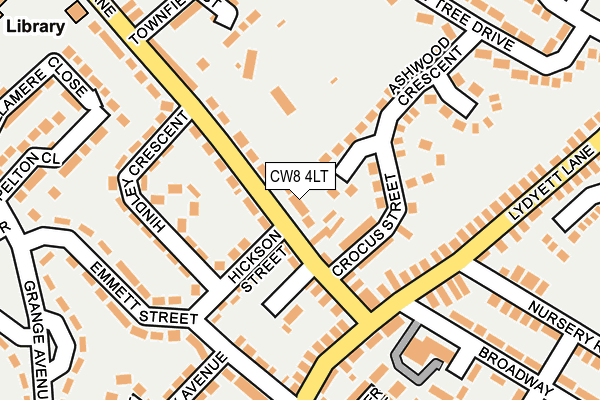 CW8 4LT map - OS OpenMap – Local (Ordnance Survey)