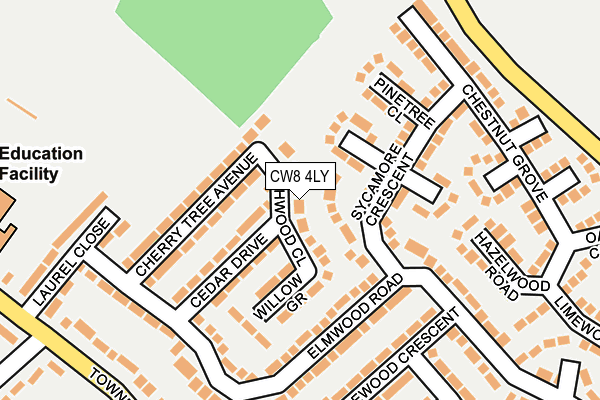 CW8 4LY map - OS OpenMap – Local (Ordnance Survey)