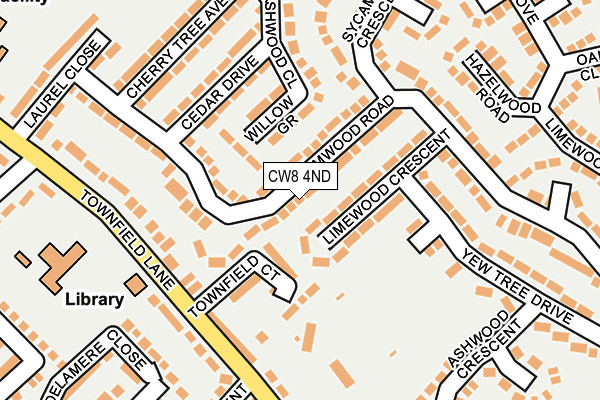 CW8 4ND map - OS OpenMap – Local (Ordnance Survey)