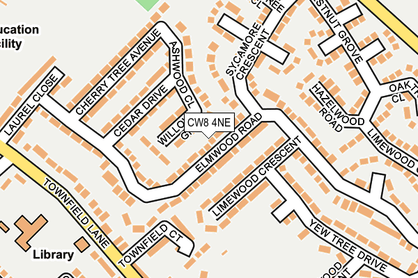 CW8 4NE map - OS OpenMap – Local (Ordnance Survey)