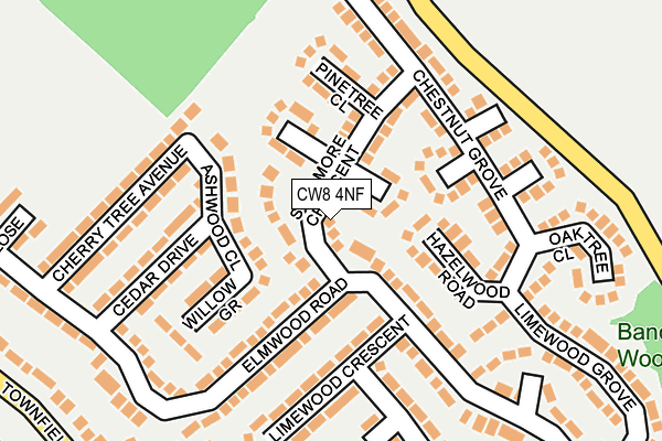 CW8 4NF map - OS OpenMap – Local (Ordnance Survey)