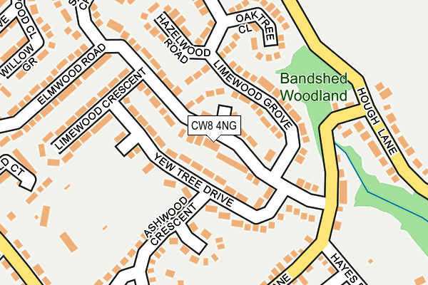 CW8 4NG map - OS OpenMap – Local (Ordnance Survey)