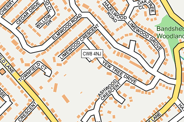 CW8 4NJ map - OS OpenMap – Local (Ordnance Survey)