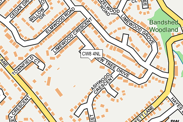 CW8 4NL map - OS OpenMap – Local (Ordnance Survey)