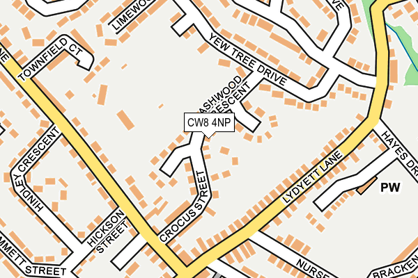 CW8 4NP map - OS OpenMap – Local (Ordnance Survey)