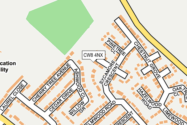 CW8 4NX map - OS OpenMap – Local (Ordnance Survey)