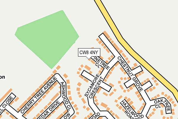 CW8 4NY map - OS OpenMap – Local (Ordnance Survey)